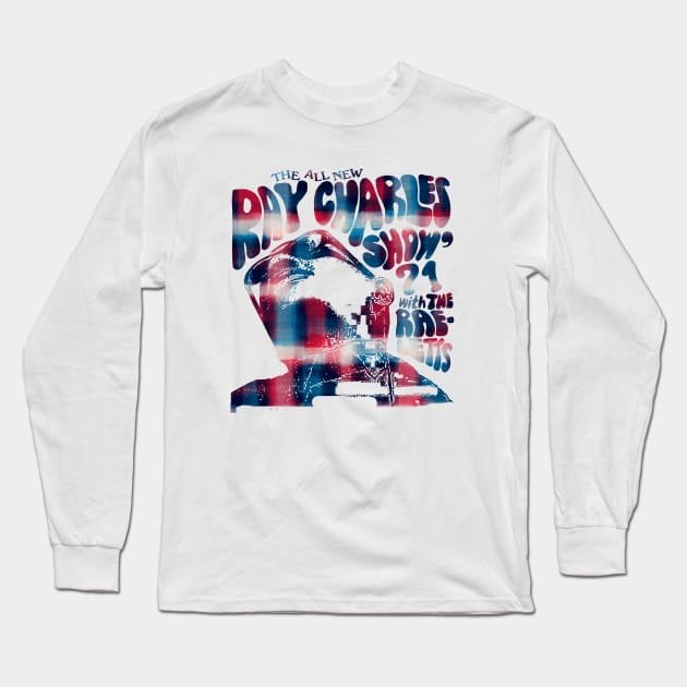 Ray Charles Long Sleeve T-Shirt by HAPPY TRIP PRESS